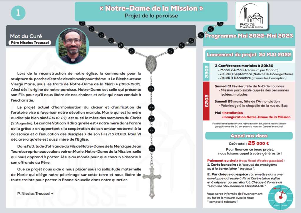 L’histoire de l’Eglise Sainte Jeanne de Chantal Paroisse Sainte