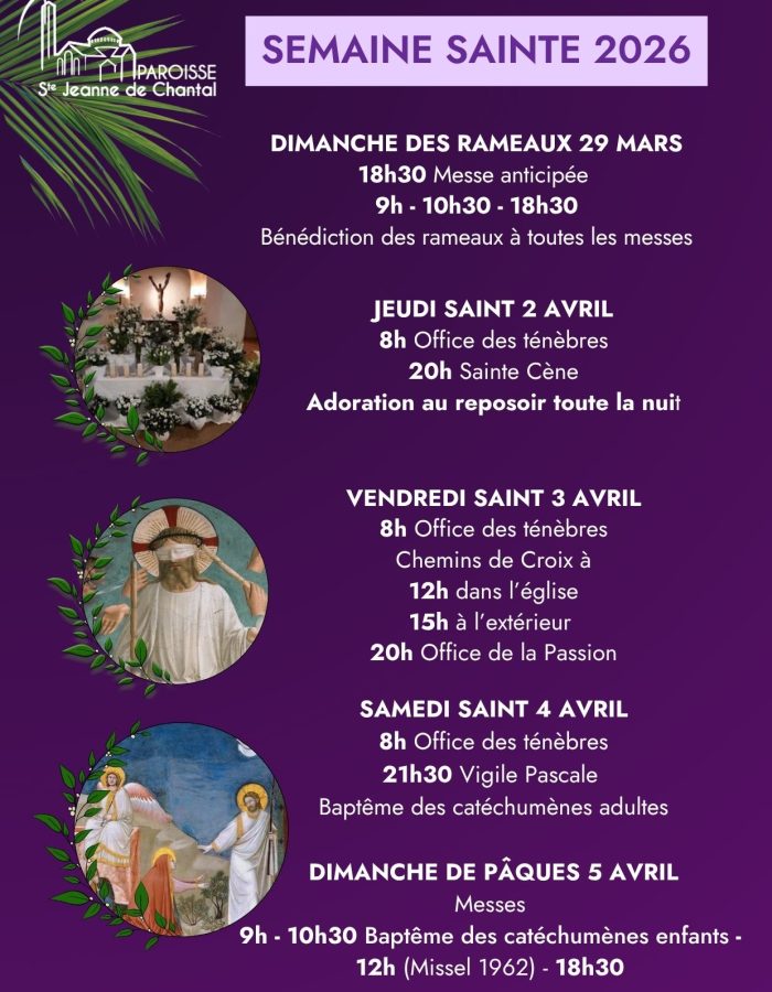SEMAINE SAINTE 2026 SEMAINE SAINTE 2026